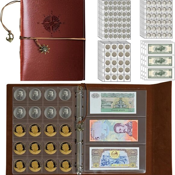 Other - Coin Collection Book Holder for Collectors,428 Pockets Coin Collection Supplies